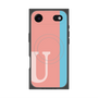 プレミアムスクエアケース with MagSafe［ オリジナル - initial color line - U pink ］