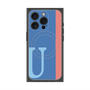 プレミアムスクエアケース with MagSafe［ オリジナル - initial color line - U blue ］