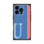 プレミアムスクエアケース with MagSafe［ オリジナル - initial color line - U blue ］