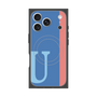 プレミアムスクエアケース with MagSafe［ オリジナル - initial color line - U blue ］