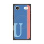 プレミアムスクエアケース with MagSafe［ オリジナル - initial color line - U blue ］
