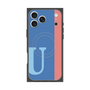 プレミアムスクエアケース with MagSafe［ オリジナル - initial color line - U blue ］
