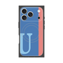 プレミアムスクエアケース with MagSafe［ オリジナル - initial color line - U blue ］