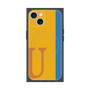 プレミアムスクエアケース with MagSafe［ オリジナル - initial color line - U orange ］