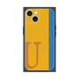 プレミアムスクエアケース with MagSafe［ オリジナル - initial color line - U orange ］