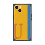 プレミアムスクエアケース with MagSafe［ オリジナル - initial color line - U orange ］