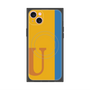 プレミアムスクエアケース with MagSafe［ オリジナル - initial color line - U orange ］