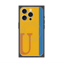プレミアムスクエアケース with MagSafe［ オリジナル - initial color line - U orange ］