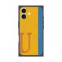 プレミアムスクエアケース with MagSafe［ オリジナル - initial color line - U orange ］