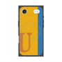 プレミアムスクエアケース with MagSafe［ オリジナル - initial color line - U orange ］