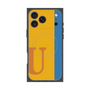 プレミアムスクエアケース with MagSafe［ オリジナル - initial color line - U orange ］