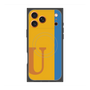 プレミアムスクエアケース with MagSafe［ オリジナル - initial color line - U orange ］