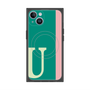 プレミアムスクエアケース with MagSafe［ オリジナル - initial color line - U green ］