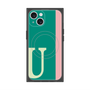 プレミアムスクエアケース with MagSafe［ オリジナル - initial color line - U green ］