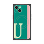 プレミアムスクエアケース with MagSafe［ オリジナル - initial color line - U green ］