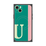 プレミアムスクエアケース with MagSafe［ オリジナル - initial color line - U green ］