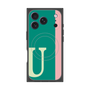 プレミアムスクエアケース with MagSafe［ オリジナル - initial color line - U green ］
