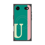 プレミアムスクエアケース with MagSafe［ オリジナル - initial color line - U green ］