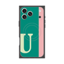 プレミアムスクエアケース with MagSafe［ オリジナル - initial color line - U green ］