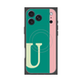 プレミアムスクエアケース with MagSafe［ オリジナル - initial color line - U green ］