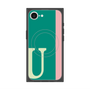 プレミアムスクエアケース with MagSafe［ オリジナル - initial color line - U green ］