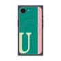 プレミアムスクエアケース with MagSafe［ オリジナル - initial color line - U green ］