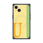 プレミアムスクエアケース with MagSafe［ オリジナル - initial color line - U yellow ］