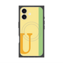 プレミアムスクエアケース with MagSafe［ オリジナル - initial color line - U yellow ］