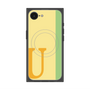 プレミアムスクエアケース with MagSafe［ オリジナル - initial color line - U yellow ］