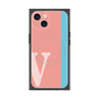 プレミアムスクエアケース with MagSafe［ オリジナル - initial color line - V pink ］