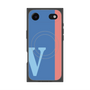 プレミアムスクエアケース with MagSafe［ オリジナル - initial color line - V blue ］