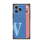 プレミアムスクエアケース with MagSafe［ オリジナル - initial color line - V blue ］