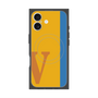 プレミアムスクエアケース with MagSafe［ オリジナル - initial color line - V orange ］