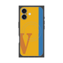 プレミアムスクエアケース with MagSafe［ オリジナル - initial color line - V orange ］