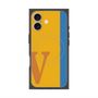 プレミアムスクエアケース with MagSafe［ オリジナル - initial color line - V orange ］