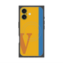 プレミアムスクエアケース with MagSafe［ オリジナル - initial color line - V orange ］