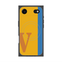 プレミアムスクエアケース with MagSafe［ オリジナル - initial color line - V orange ］