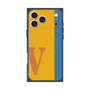 プレミアムスクエアケース with MagSafe［ オリジナル - initial color line - V orange ］