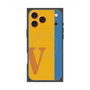 プレミアムスクエアケース with MagSafe［ オリジナル - initial color line - V orange ］