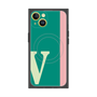 プレミアムスクエアケース with MagSafe［ オリジナル - initial color line - V green ］