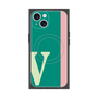 プレミアムスクエアケース with MagSafe［ オリジナル - initial color line - V green ］