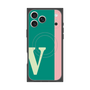 プレミアムスクエアケース with MagSafe［ オリジナル - initial color line - V green ］