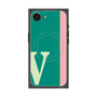 プレミアムスクエアケース with MagSafe［ オリジナル - initial color line - V green ］