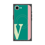 プレミアムスクエアケース with MagSafe［ オリジナル - initial color line - V green ］