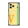 プレミアムスクエアケース with MagSafe［ オリジナル - initial color line - V yellow ］