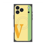 プレミアムスクエアケース with MagSafe［ オリジナル - initial color line - V yellow ］