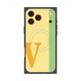 プレミアムスクエアケース with MagSafe［ オリジナル - initial color line - V yellow ］