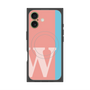 プレミアムスクエアケース with MagSafe［ オリジナル - initial color line - W pink ］