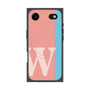 プレミアムスクエアケース with MagSafe［ オリジナル - initial color line - W pink ］