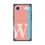 プレミアムスクエアケース with MagSafe［ オリジナル - initial color line - W pink ］